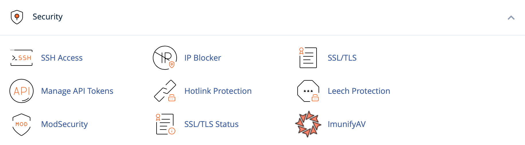 Security tab