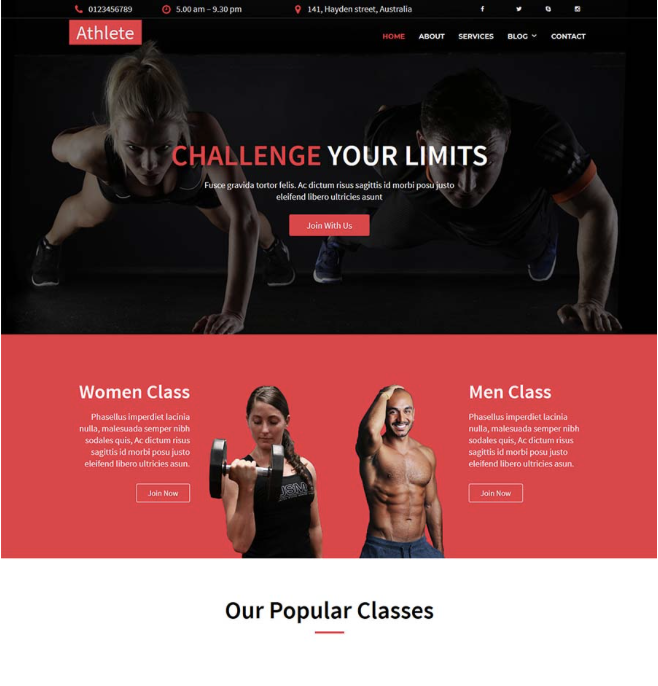athlete classes