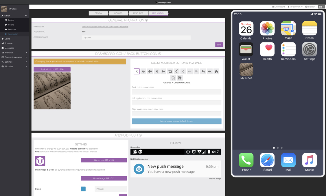 Application Screen